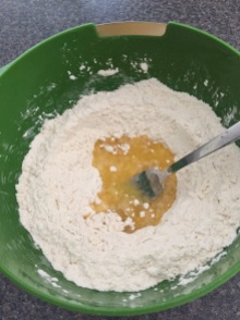 Making the empanada dough