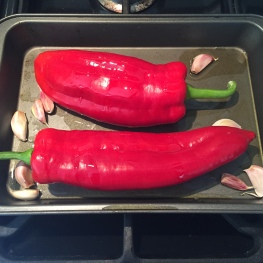 Ingredients for roast pepper paste