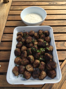 Kjoftinja (meatballs) with aioli dip