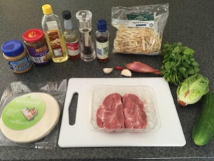 Ingredients for Goi Cuon (salad rolls)