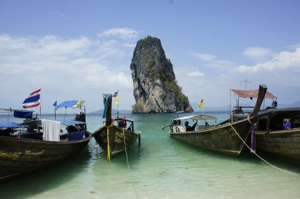 Longtail boats in the Andaman Sea