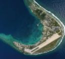 Aerial view of Kwajalein, The Marshall Islands