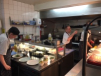 The kitchen during lunchtime service