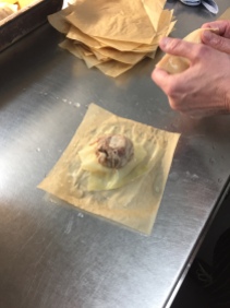Assembling the Rabbit lasagne